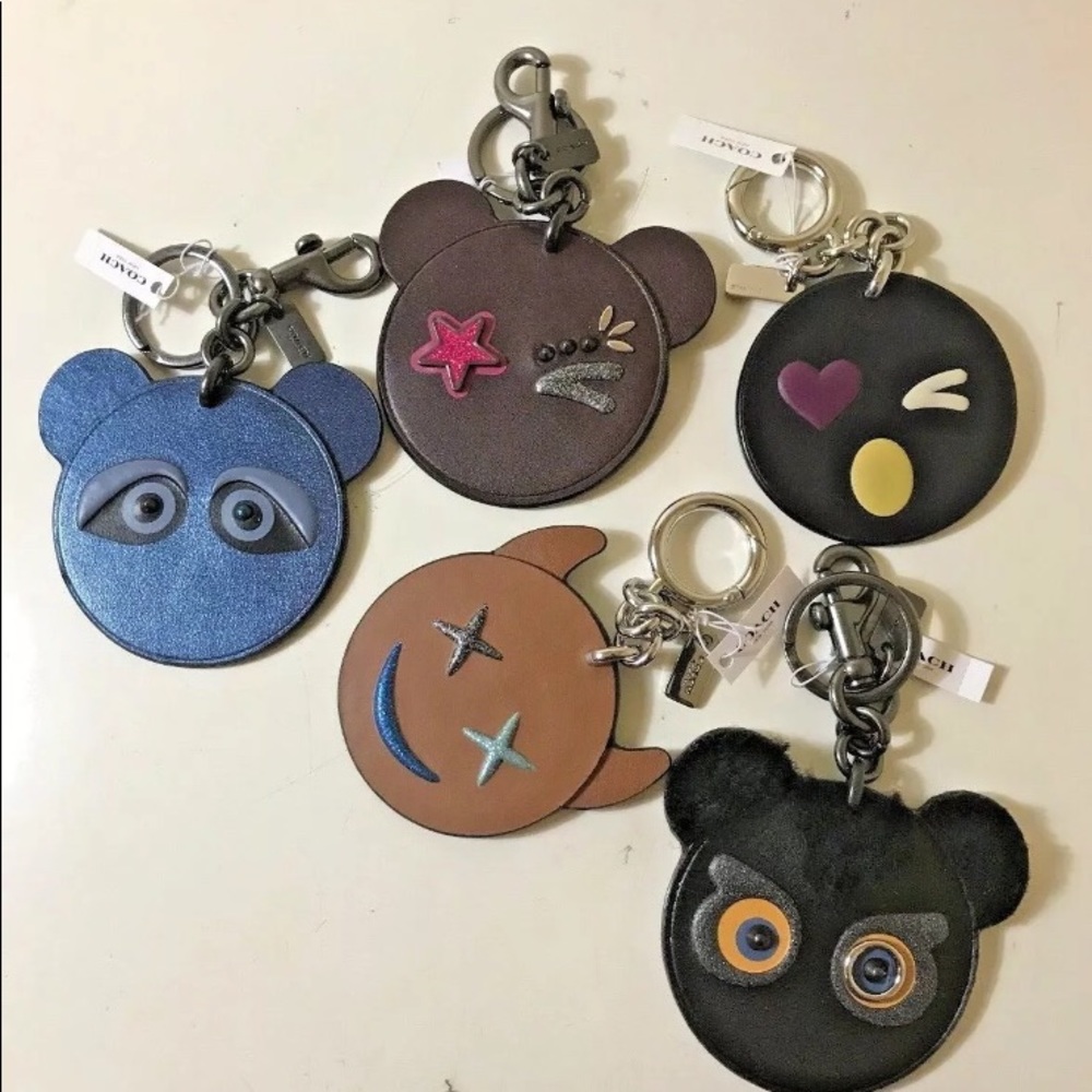 Coach Face Bear Key Ring Key Chain